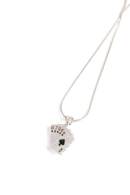 High Stakes Silver Pendant
