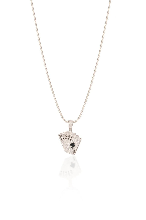 High Stakes Silver Pendant