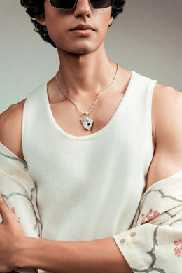 High Stakes Silver Pendant