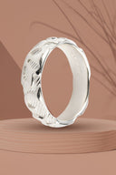 Phoebe Leaf Indent Silver Ring