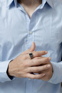 Imperio Black Men’s Silver  Ring