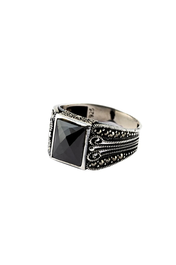 Imperio Black Men’s Silver  Ring