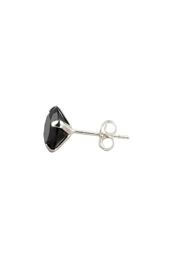 Imperium Black Men’s Silver Earrings (Round) Parman