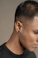 Imperium Black Men’s Silver Earrings (Round)
