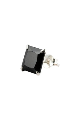 Imperium Black Men’s Silver Earrings (Square) Parman