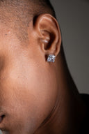 Lustre Square Silver Studs