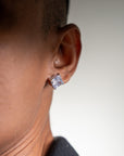 Lustre Square Silver Studs