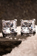 Lustre Square Silver Studs