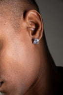 Lustre Square Silver Studs