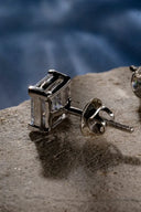 Lustre Square Silver Studs