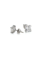 Lustre Square Silver Studs