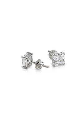 Lustre Square Silver Studs