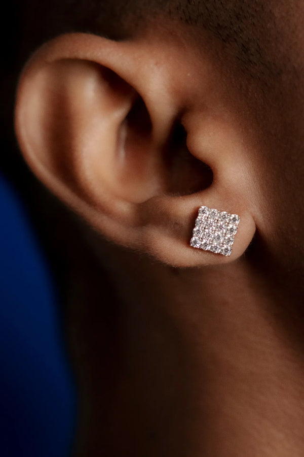 Luxe Matrix Silver Studs