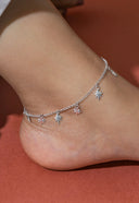 Zinnia Silver Anklet