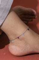 Clover Silver Anklet
