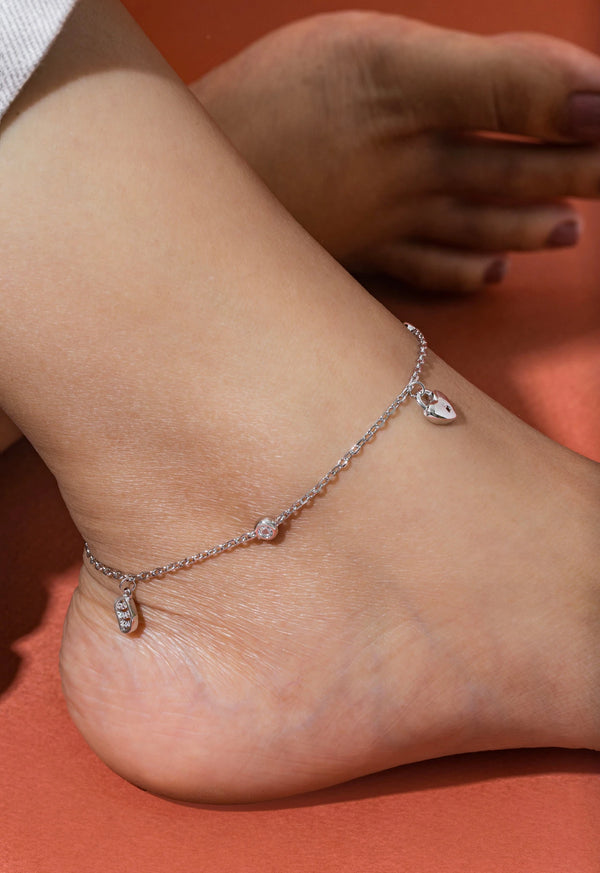 Hestia Silver Anklet