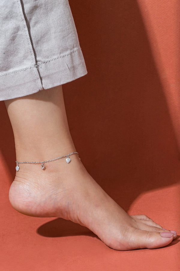 Lily Silver Anklet