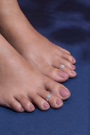 Diamond Essence Silver Toe Ring