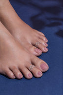 Diamond Weave Silver Toe Ring