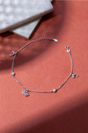 Delphine Silver Anklet