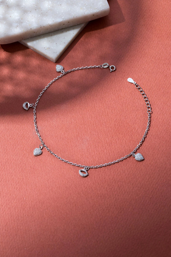 Lily Silver Anklet