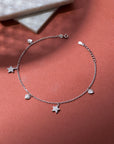 Astraea Silver Anklet