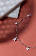 Astraea Silver Anklet