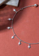 Zinnia Silver Anklet