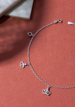 Andra Silver Anklet