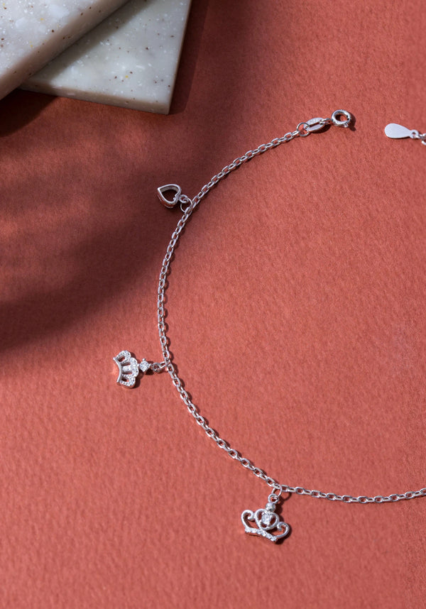 Andra Silver Anklet