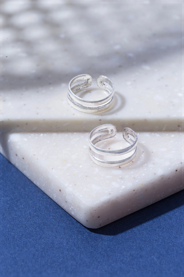 Twilight Double Silver Toe Ring