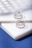 Twisted Tide Silver Toe Ring