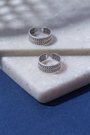 Pebble Path Silver Toe Ring