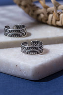 Pebble Path Silver Toe Ring