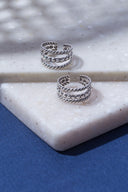 Triad Twist Silver Toe Ring