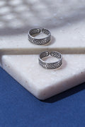 Leafy Elegance Silver Toe Ring