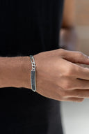Monolith Black Men’s Silver Bracelet Parman