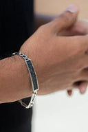 Monolith Black Men’s Silver Bracelet Parman