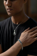Monolith Black Men’s Silver Bracelet Parman