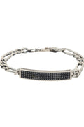 Monolith Black Men’s Silver Bracelet Parman