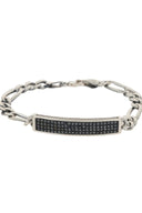 Monolith Black Men’s Silver Bracelet Parman