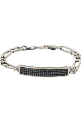 Monolith Black Men’s Silver Bracelet Parman