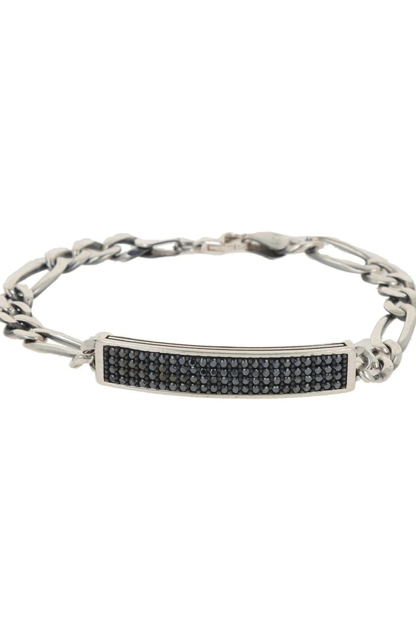 Monolith Black Men’s Silver Bracelet Parman