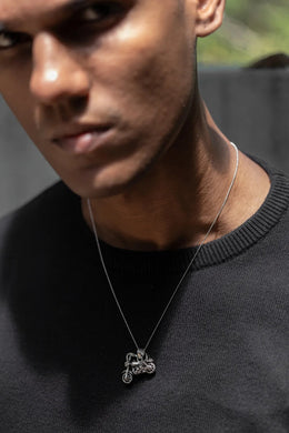Motorcycle Men’s Silver Pendant Parman