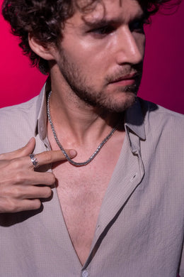 Exuron Men's Silver Chain