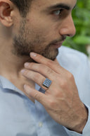 Oceanic Men’s Silver Ring Parman
