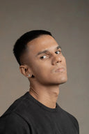 Pantheon White Men’s Silver Earrings (Square)