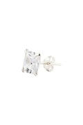 Pantheon White Men’s Silver Earrings (Square) Parman
