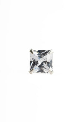 Pantheon White Men’s Silver Earrings (Square) Parman