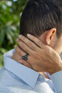 Anchor Drop Men’s Silver Ring